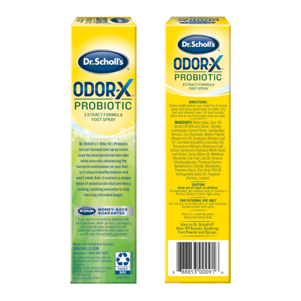 Spray para pies ODORX® fórmula con extracto probiótico Dr. Scholls